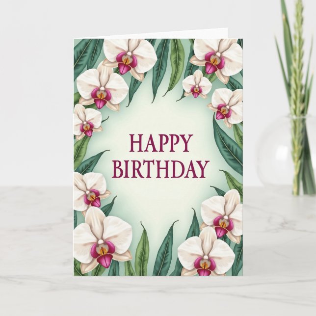 Magenta Gold Birthday Card (Front)