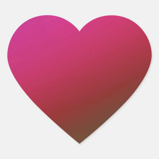 Magenta Gradient Heart Stickers (Front)