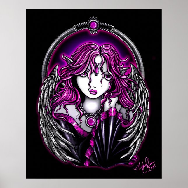 Magenta Guardian Angel Poster (Front)