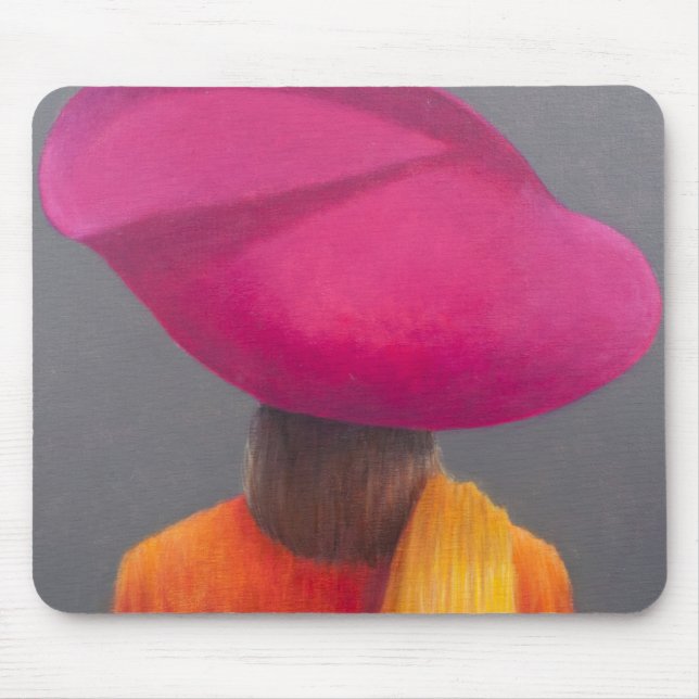 Magenta Hat Saffron Jacket 2014 Mouse Mat (Front)
