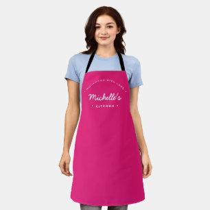 Magenta Homemade with Love Custom Your Kitchen Apron