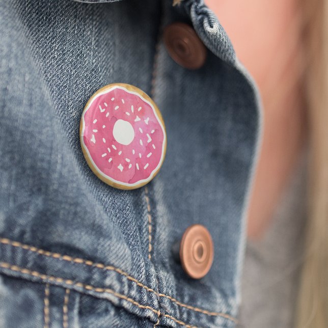 Magenta Hot Pink Donut Button (Creator Uploaded)