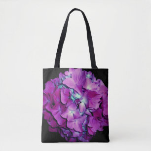 Magenta hydrangea tote bag