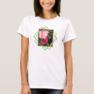 Magenta Iris Geometric  T-Shirt