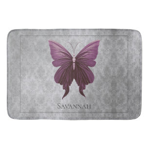 Magenta Jewelled Butterfly Bath Mat