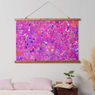 Magenta Jubilee Abstract Print Hanging Tapestry