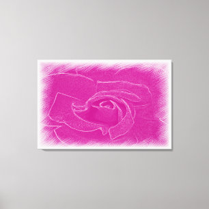 Magenta lace rose canvas print