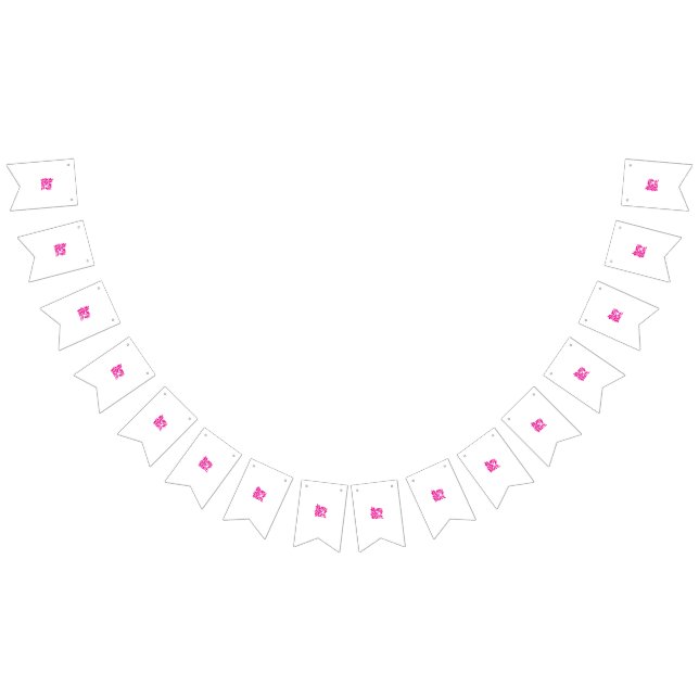 Magenta Leafy Branch Pattern Bunting (All)