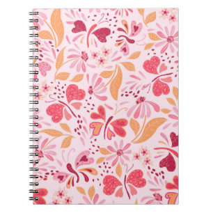 Magenta Love & Butterflies_02 Valentine Notebook