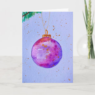 Magenta Majesty Holiday Greeting Christmas Card