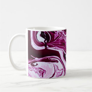 Magenta Marble Texture: Abstract Fluid Art Coffee Mug