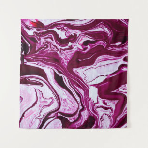 Magenta Marble Texture: Abstract Fluid Art Tapestry