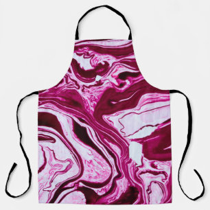 Magenta marble texture apron