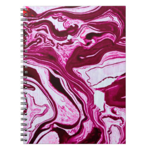 Magenta marble texture notebook