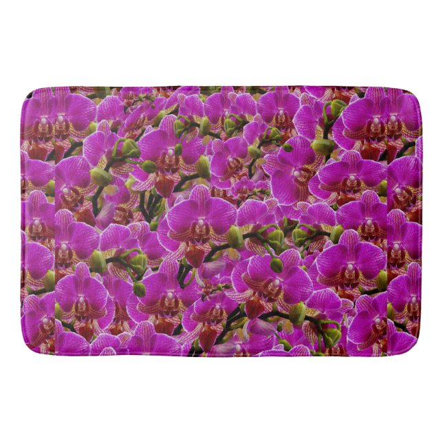 Magenta Orchid Display, Memory Foam Bathmat (Front)