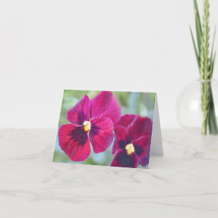 Magenta Pansy Flowers from Gertie's Garden Card
