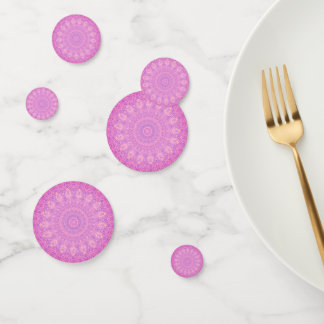 magenta pink bead doilies confetti