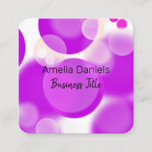 Magenta Pink Bubble Business Card