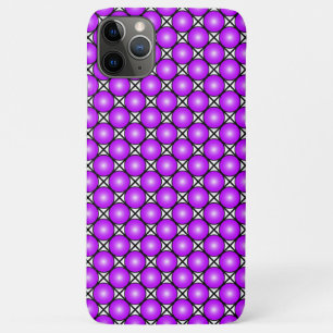 Magenta Pink Dots Black White Lattice Pattern iPhone 11 Pro Max Case