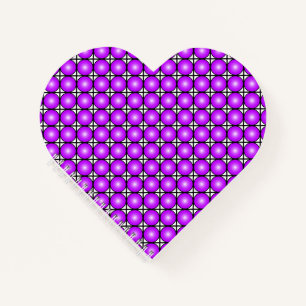 Magenta Pink Dots Black White Lattice Pattern Notebook