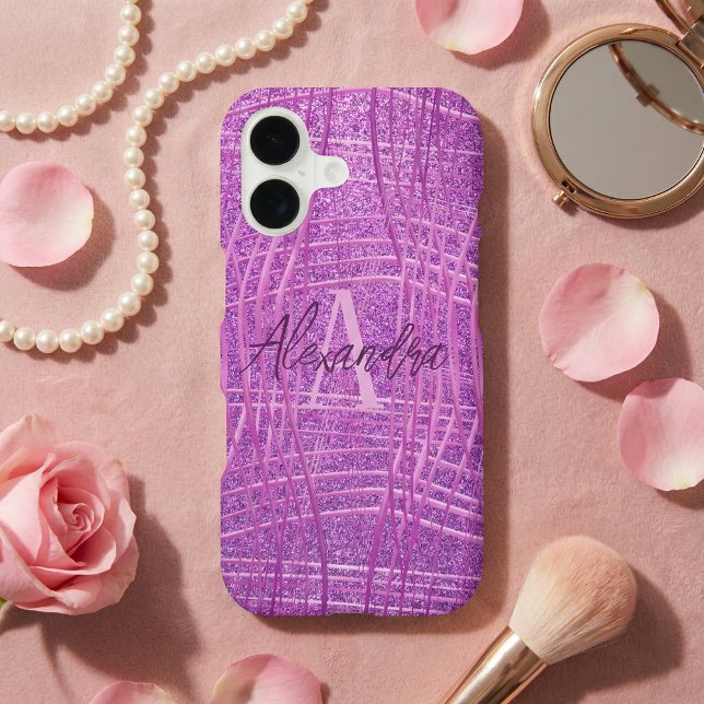 Magenta Pink Metallic Glitter Modern Glam Luxury (Creator Uploaded)