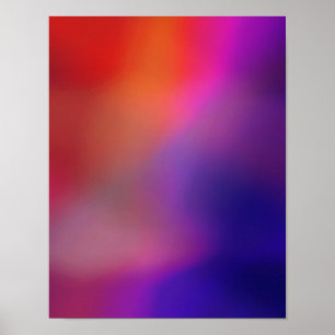 Magenta Pink Orange Purple & Red Glow Abstract Poster