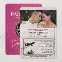 Magenta Pink Philippines Passport Wedding