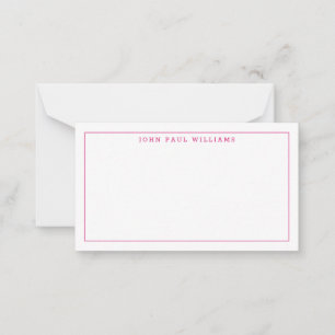 Magenta Pink Professional Formal Thin Border Card