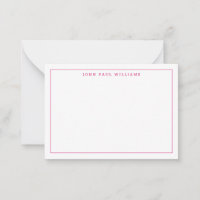 Magenta Pink Professional Simple Thin Border