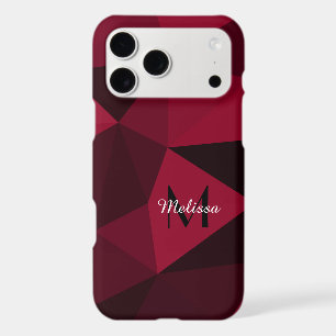 Magenta pink red black geometry pattern Monogram