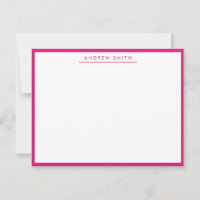 Magenta Pink Simple Line Modern Classic Minimalist