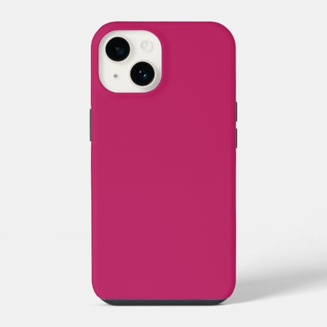 Magenta Pink Solid iPhone Case (Back)