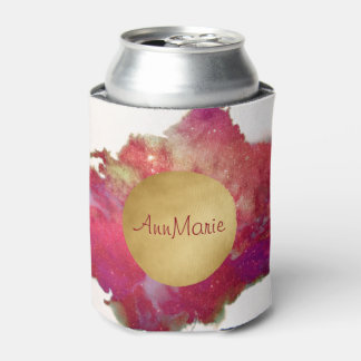 magenta pink sparkle can cooler