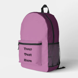 Magenta Pink Spring Season Solid Colour Printed Backpack