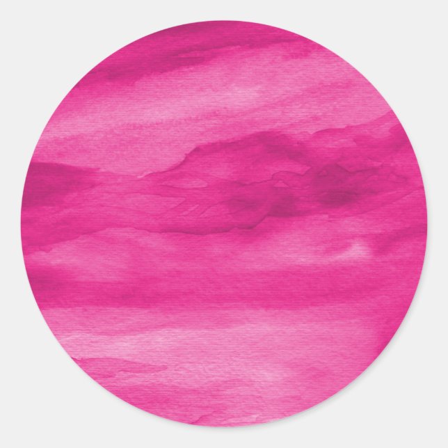 Magenta Pink Watercolor Envelope Seal Stickers (Front)