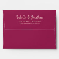 magenta pink watercolor wedding
