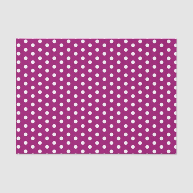 Magenta Polka Dots Tissue Paper (Front)