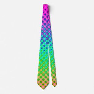 Magenta Purple Blue Green Yellow Pink Tie