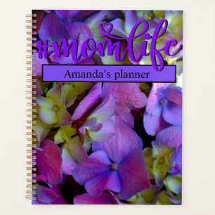 Magenta Purple blue yellow Hydrangeas flowers Planner