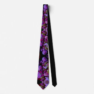 Magenta Purple blue yellow Hydrangeas flowers Tie