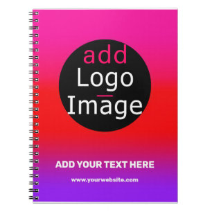 Magenta & Purple Customizable Business Gradient Notebook