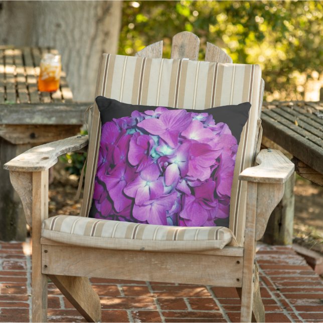 Magenta purple Hydrangea Cushion (Chair)