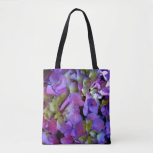 Magenta Purple Hydrangeas purple blue yellow  Tote Bag