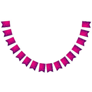 Magenta Purple Party Bunting Banner – Customisable