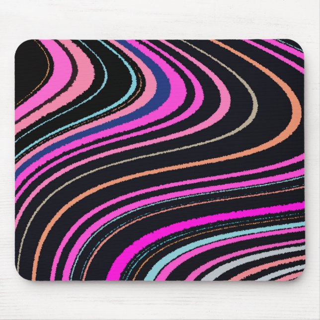 Magenta Purple Pink Pattern Mouse Mat (Front)