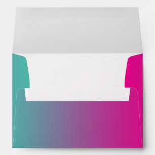 Magenta Purple & Teal Ombre Envelopes