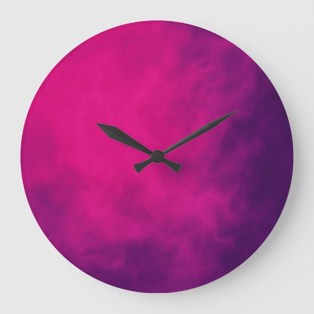 Magenta Purple Wall Clock – Customisable (Front)