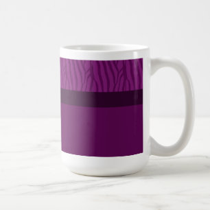 Magenta Purple Zebra Fur Pattern Coffee Mug