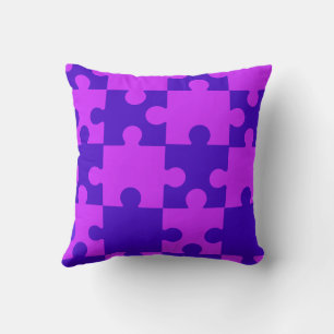 Magenta puzzle cushion