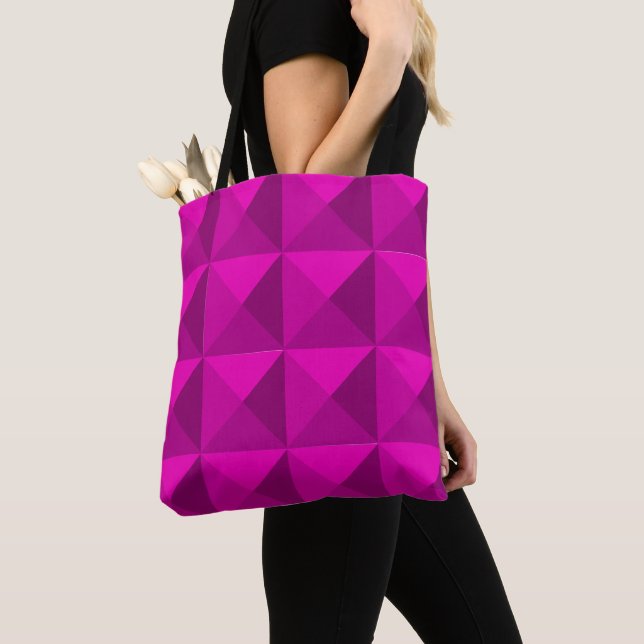 Magenta Pyramids  Tote Bag (Close Up)